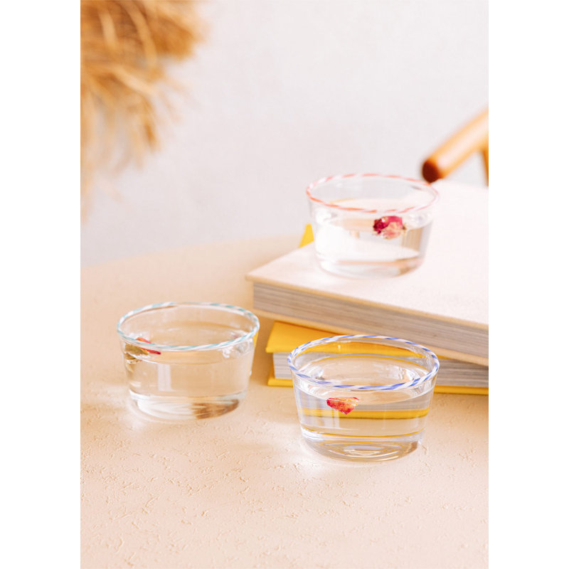 Elegant 100% Glass Bowl, 3.1 x 3.1 x 2.0 inches | 5.1 fl oz Capacity, Dishwasher Safe | Stunning Blue Color, Perfect for Serving Snacks & Desserts, Ideal for Home Decor & Entertaining Guests
