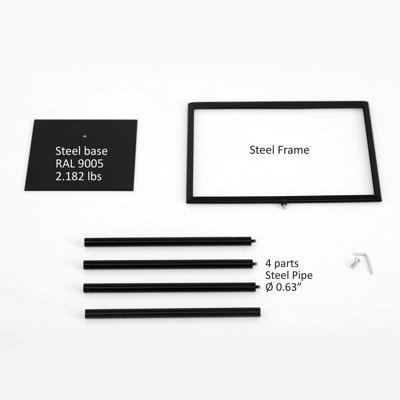 Floor Standing Sign Holder 11X14 Inches Black Landscape Double Sided Menu Poster Display