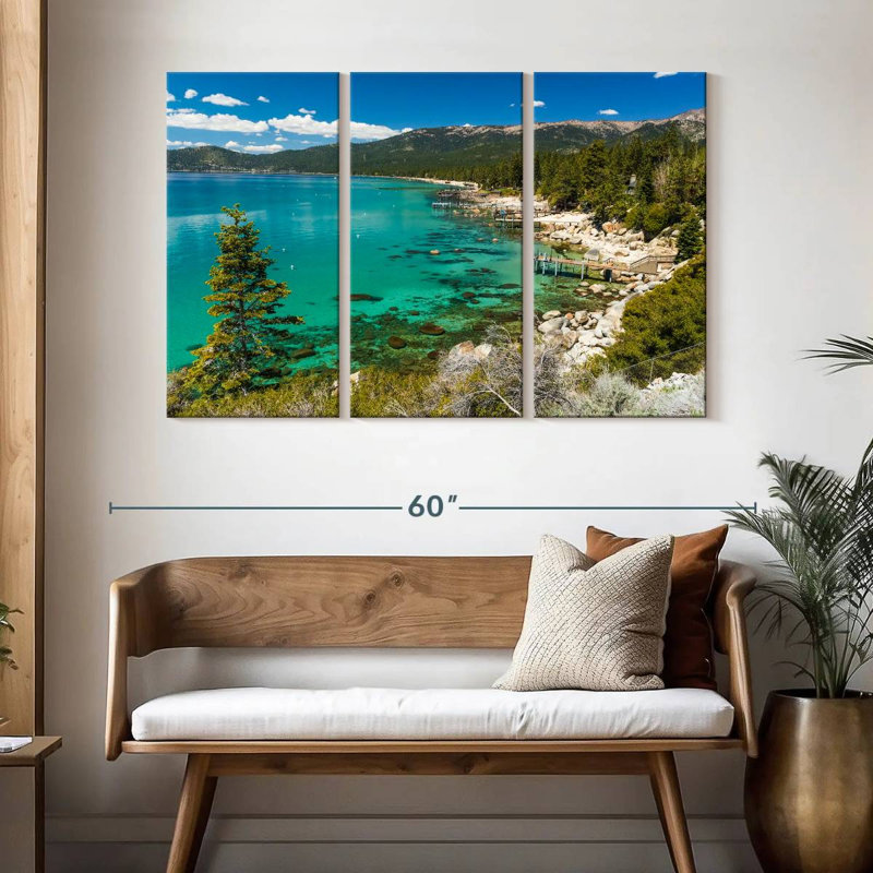 Plage cachée d'Alvord Lake Tahoe, H 32 po x l 50 po
