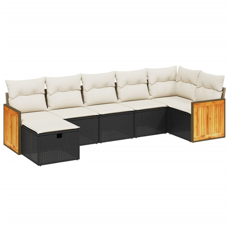 Grand canapé modulaire en rotin PE Vidaxl