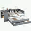 Full Size Daybed with Trundle, Storage Drawers and Side Shelves-379188847-379188846
