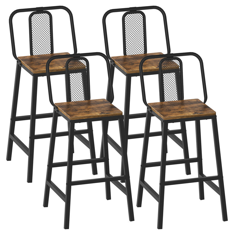 Tabourets de bar 24,2 po, Brun, 4