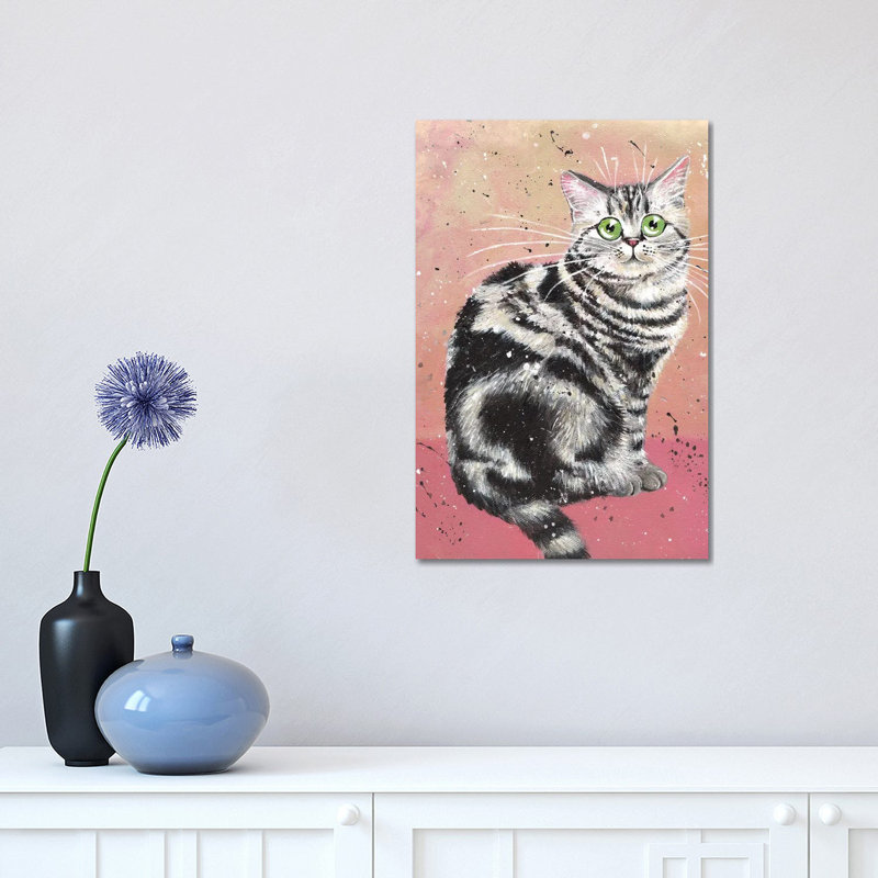 Elvis Cat by Kim Haskins - Print on Canvas, Wrapped Canvas, 30.48 cm H x 45.72 cm W