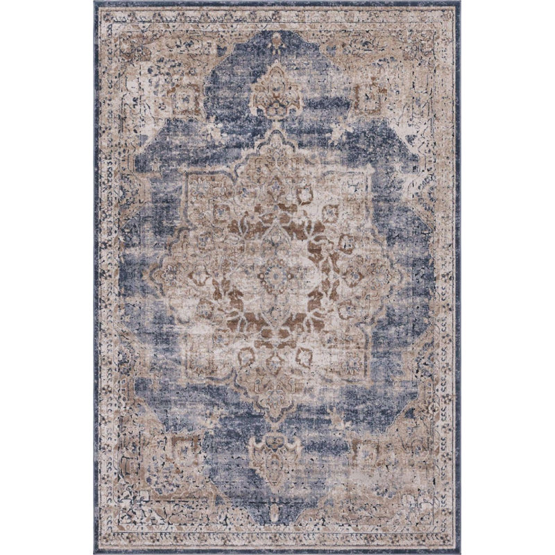 Parrado Ikat Indoor Rug, Rectangle 6' x 9'
