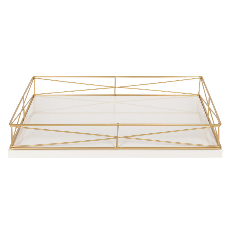 Tray, White/Gold