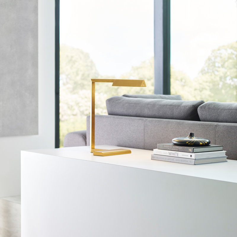 Dessau LED Desk Table Lamp, Natural Brass