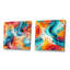 Clarie - Ensemble de 2 collages carrés abstraits-101858975-101858971