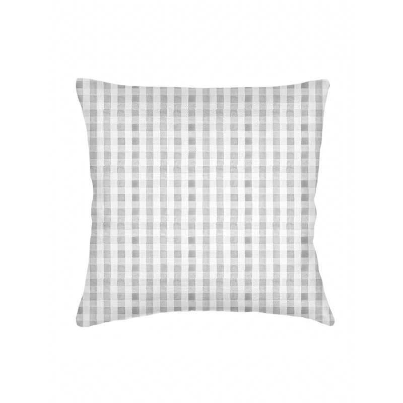 Printed Pillows Linen Gingham Accent Pillow, Light Gray, Square 26", Pillow Cover Only - No Insert