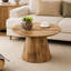 Table basse ronde imitation bois, petite table d'appoint en MDF avec pattes réglables, table de chevet stable pour salon et chambre.-1755495959-1755495955
