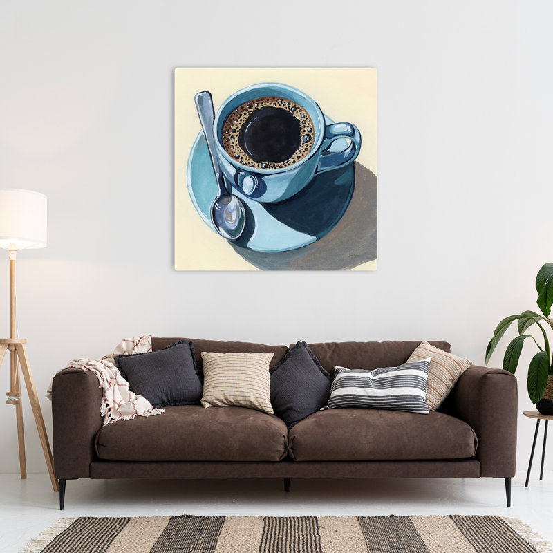 Café noir avec art contemporain Crema, H 36 po x l 36 po