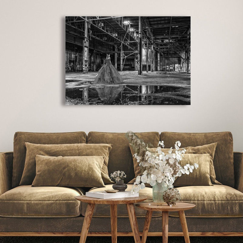 3AP6135 Unconventional Womenscape #8, The Factory (BW) by Julian Lauren - Wrapped Canvas Art Prints, 60cm H x 80cm W x 4cm D