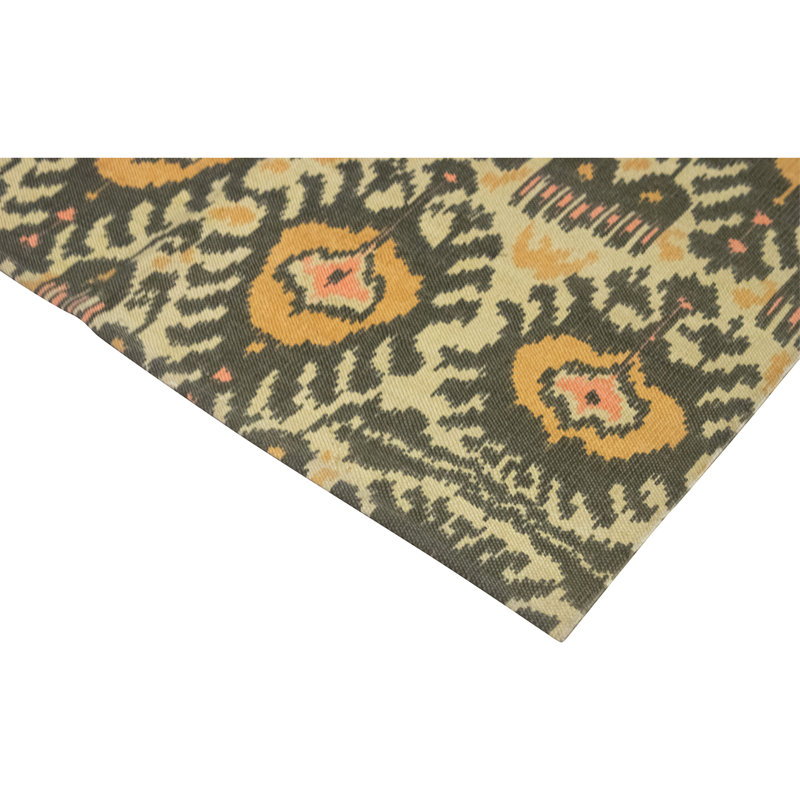 Flatweave Wool Ikat Area Rug in Multi