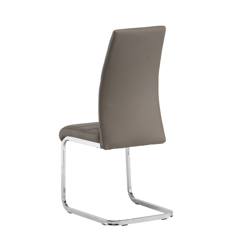 Maeva 46cm H Upholstered Side Chair, Taupe, 1