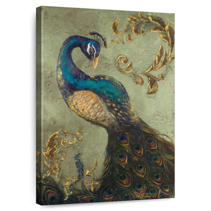 Brampt Peacock On Sage I, 39" H x 26" W