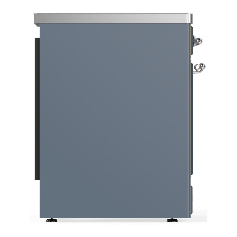 Majestic III Series 30 Inch Induction Range with 4 Induction Elements in Stainless Steel (Burnished Trim), Blue Gray, Chrome