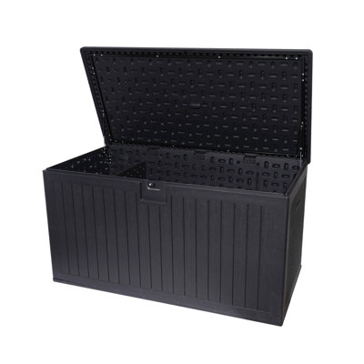 260 Gallon Resin Outdoor Deck Box Waterproof, Extra Large Patio Storage Box With Lockable Storage Containers For Patio Furniture Cushions, Pool Accessories, Garden Tools