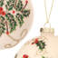 4" Glass Jewel Holly Vine Ball Ornaments