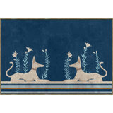 Whippet Garden Blue Painting by Thom Filicia