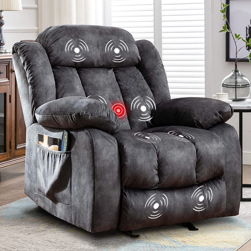 Fauteuil inclinable électrique Vennessa, Microfibre/microsuède gris