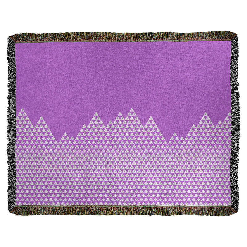 Couverture en coton tissé mountain Katelyn Elizabeth, l 60 po x L 80 po, Violet
