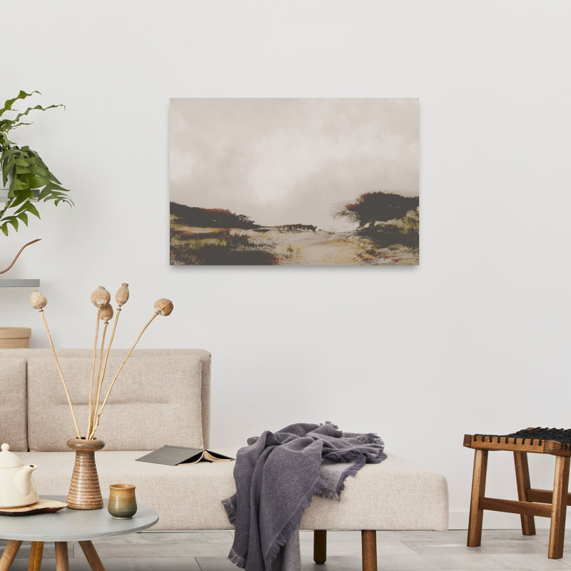 Chêne, promenade, abstrait, expressionniste contemporain, paysage, impression d'art mural, 24" H x 36" W