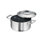 Casserole recouverte de céramique de 3,25 pte avec intérieur en céramique - intérieur prêt à induction