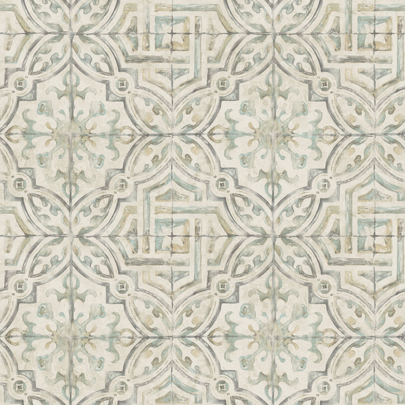 Papier peint à carreaux crème Sonoma, Gris