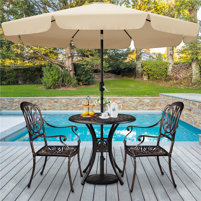 2 - Person Outdoor Bistro Table, 75cm H x 78cm W x 78cm D