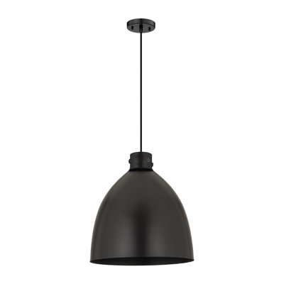 Metal Bell 1 Light Stem Hung Pendant