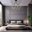 Lustre ajustable en métal 16 lumières