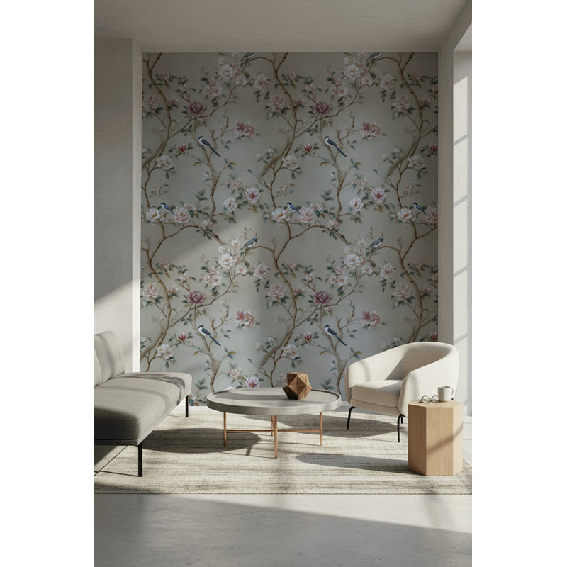 Papier peint floral traditionnel