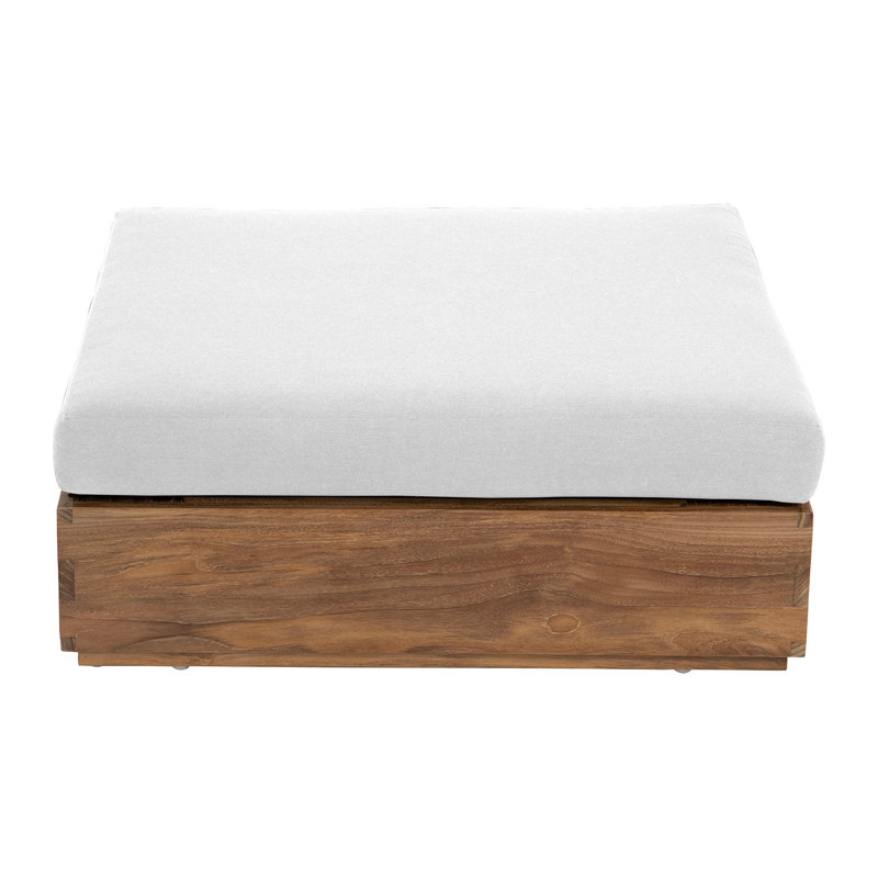 Pacific Outdoor 6 - Piece Teak Conversation Set with Sunbrella Cushions, White