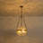 4-Light Dimmable Dimpled Glass Pendant