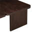 Table basse rectangulaire en panneau de fibres à densité moyenne brun riche avec un design d'épissage modulaire pour le salon