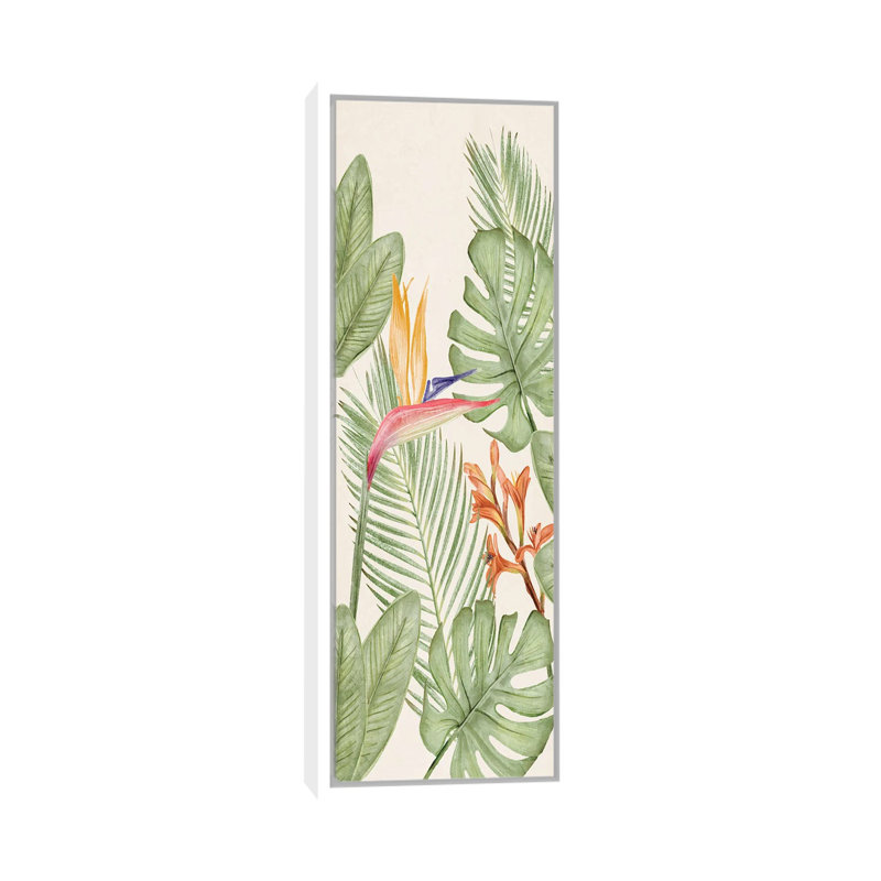 «Tropic Panel II», reproduction d'art sur toile encadrée, 36" H x 12" W, Reproduction encadrée sans passe-partout, Blanc