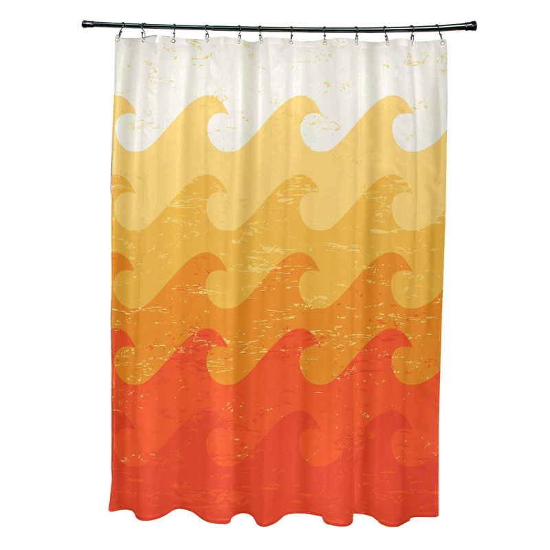 Rideau de douche Almeida, Jaune/orange