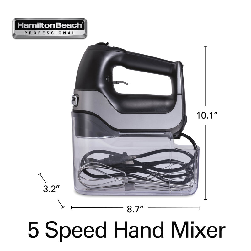 Hamilton Beach® Professional 5 Speed Hand Mixer, Black