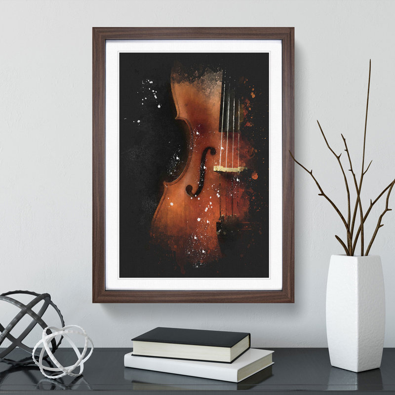 Cello - Framed Print, Walnut Framed, 87cm H x 62cm W x 2cm D