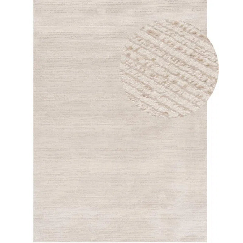Carmel Modern Striped Cream/Beige Area Rug, Rectangle 80 x 150 cm