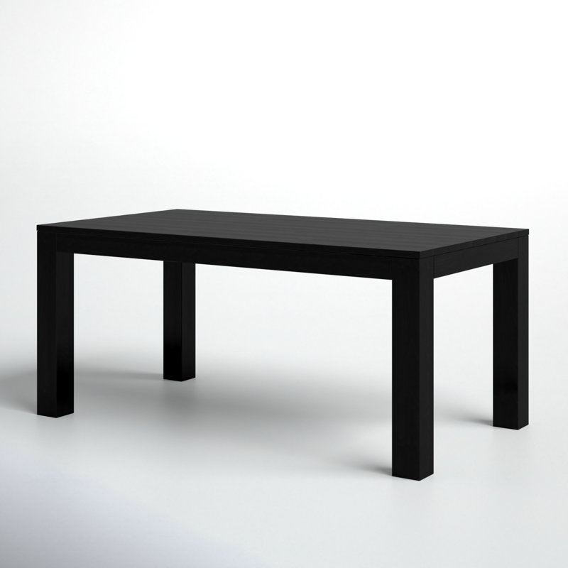 Bronner Solid Wood Dining Table, Black