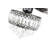 Baringer 52" Black Finish Modern Luxury Crystal Ceiling Fan with Lights and Remote, DC Motor 6 Speeds Reversible Ceiling Fan for Large Room-2000026746