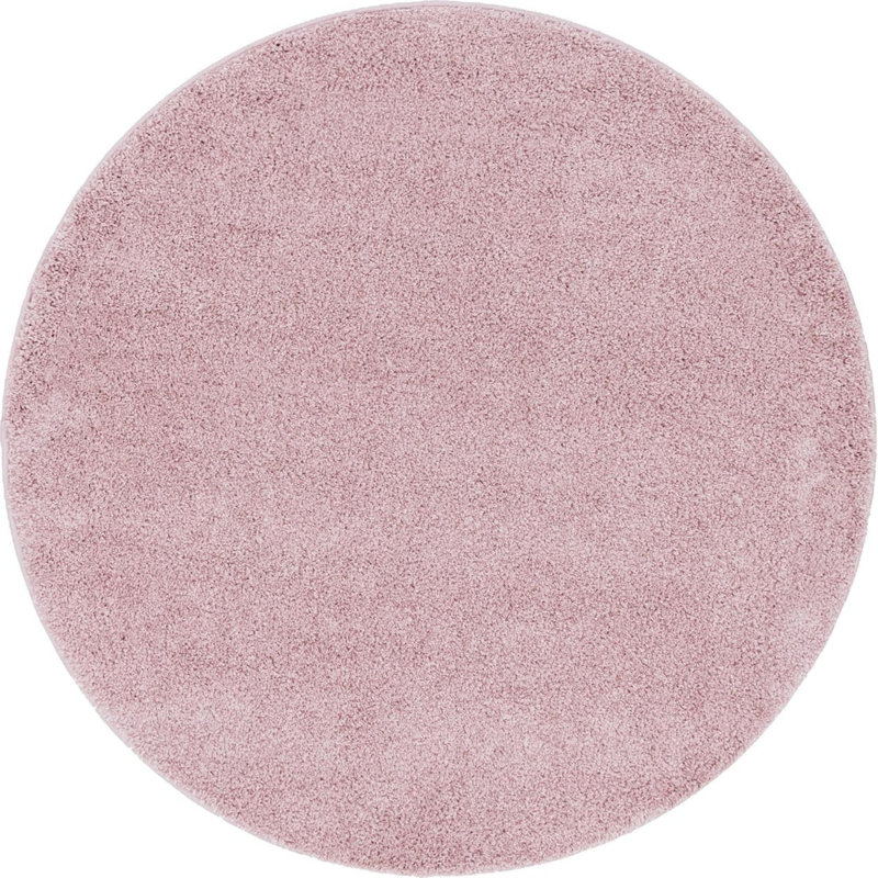 Tapis rose, Rond 5 pi 1 po