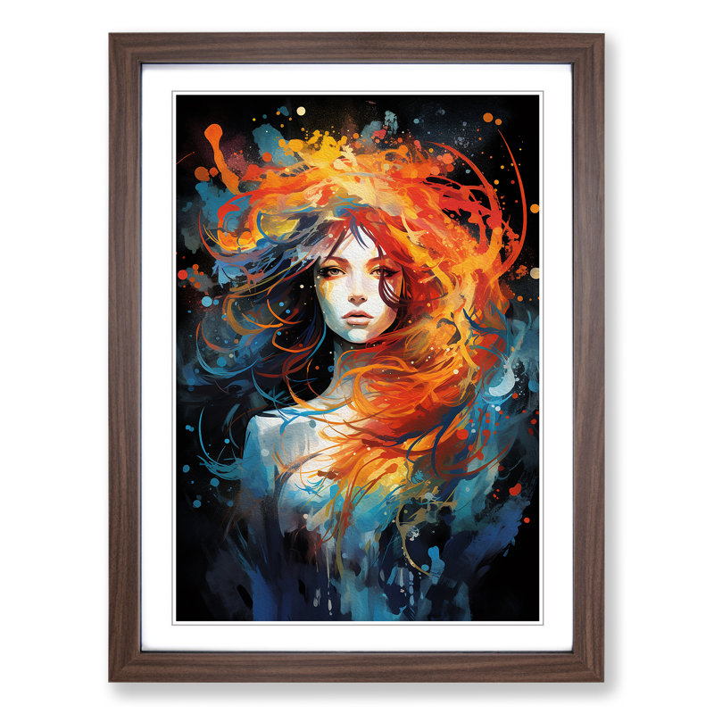 Single Picture Frame Wall Art, 64cm H x 46cm W, Walnut Framed