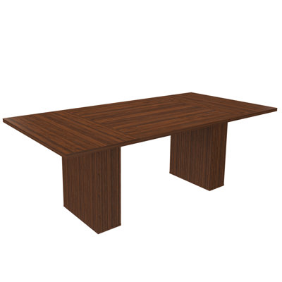 78 Inch Long Dining Table with Storage Base in Natural Wood Veneer, Rectangular MDF Farmhouse Table for 6, Modern Rustic Kitchen Table for Dining Room