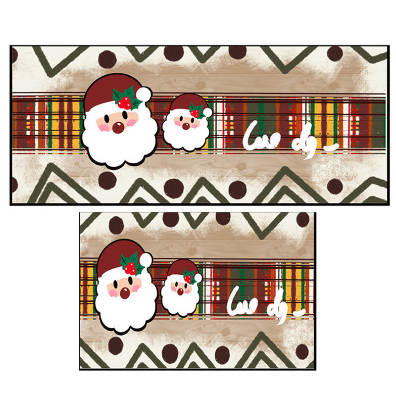  Tapis de cuisine PC de Noël pour tapis de sol antidérapant Merry Christmas Kitchen Decor