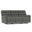 Ensemble 2 pièces: canapé inclinable et causeuse console, gris-130106120