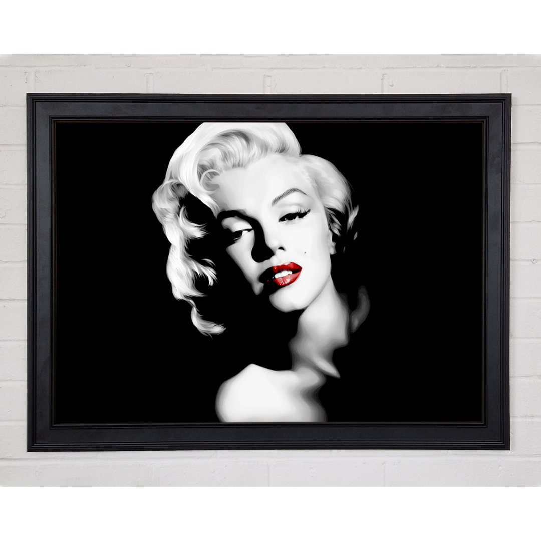 Marilyn Monroe Rote Lippen Landschaft - Druck