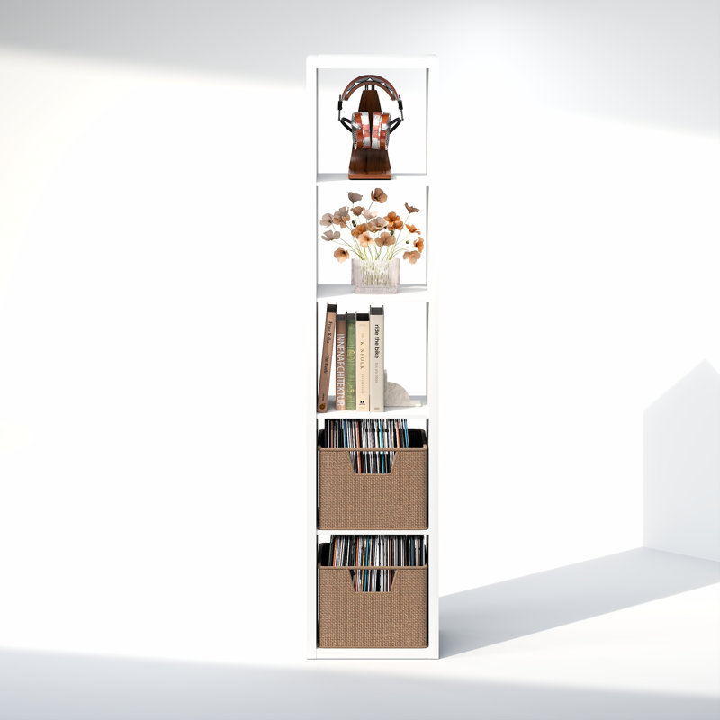 Tanvee 182.7cm H Media Shelves, White