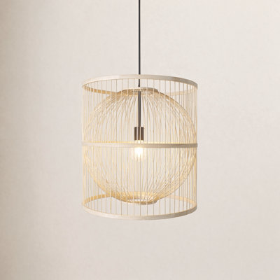 Amata 1 - Light Beige Natural Geometric Pendant
