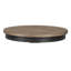 Table de bout ronde Ginie, bois d'hévéa massif brun noir rustique, 24 po